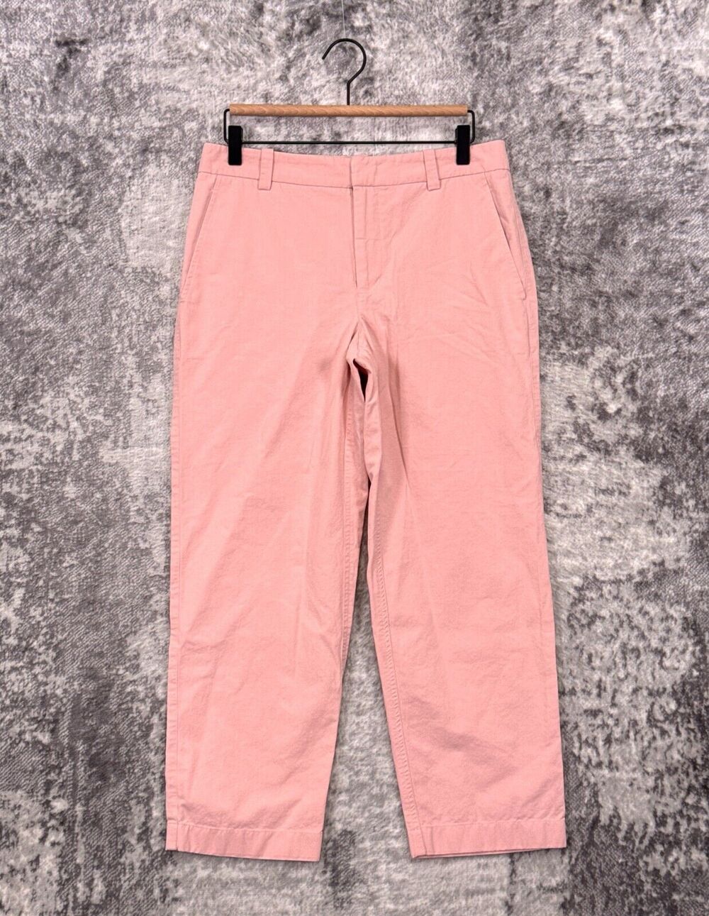 Vince Pants 6 Womens Washed Cotton Twill Blush Pink Relax Crop